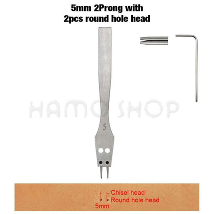 Premium Interchangeable Round Chisel Tool Set for Leather Crafting - Très Elite