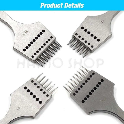 Premium Interchangeable Round Chisel Tool Set for Leather Crafting - Très Elite