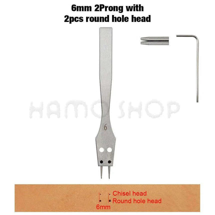 Premium Interchangeable Round Chisel Tool Set for Leather Crafting - Très Elite