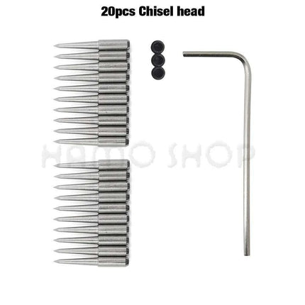 Premium Interchangeable Round Chisel Tool Set for Leather Crafting - Très Elite