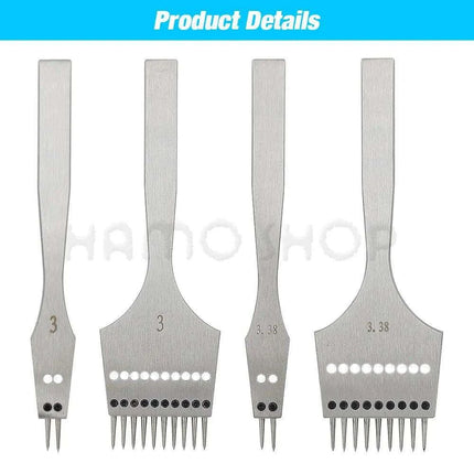 Premium Interchangeable Round Chisel Tool Set for Leather Crafting - Très Elite