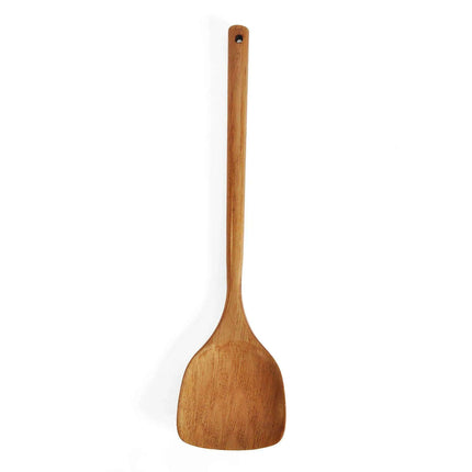 Premium Long-Handled Wooden Utensil Set with Non-Stick Coating for Effortless Cooking