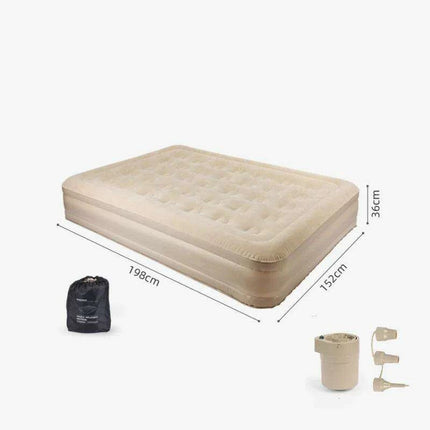 Premium Outdoor Inflatable Double Mattress with Built-In Pump..