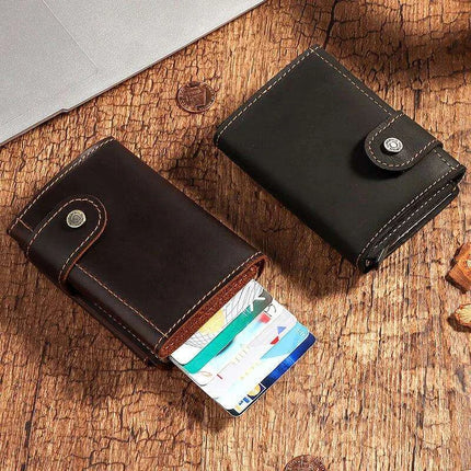 Premium RFID Business Wallet with Quick-Access Card Holder and Money Clip..