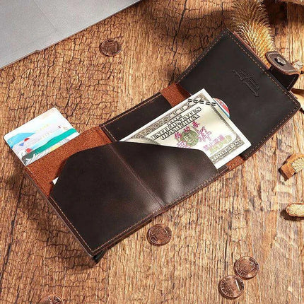 Premium RFID Business Wallet with Quick-Access Card Holder and Money Clip..