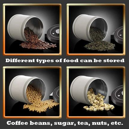 Premium Stainless Steel Coffee Storage Canister Set with CO2 Release Valve - Maximize Freshness & Kitchen Organization - Très Elite