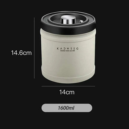 Premium Stainless Steel Coffee Storage Canister Set with CO2 Release Valve - Maximize Freshness & Kitchen Organization- Très Elite- Très Elite
