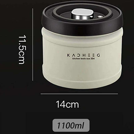Premium Stainless Steel Coffee Storage Canister Set with CO2 Release Valve - Maximize Freshness & Kitchen Organization - Très Elite