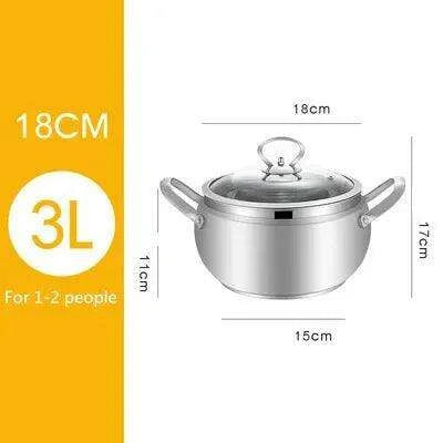 Premium Stainless Steel Cooking Pot Set - Essential Cookware for Gourmet Soups and More - Très Elite