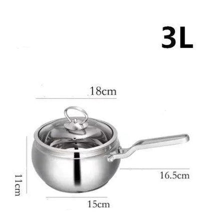 Premium Stainless Steel Cooking Pot Set - Essential Cookware for Gourmet Soups and More - Très Elite