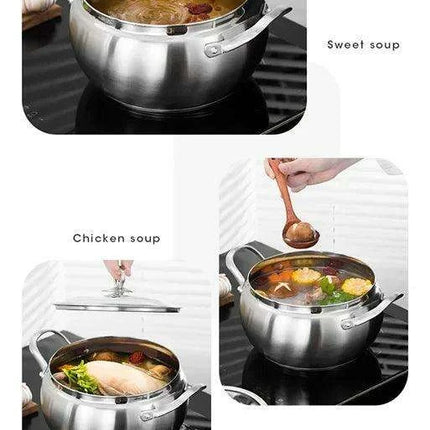 Premium Stainless Steel Cooking Pot Set - Essential Cookware for Gourmet Soups and More - Très Elite