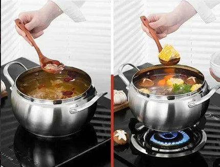 Premium Stainless Steel Cooking Pot Set - Essential Cookware for Gourmet Soups and More - Très Elite