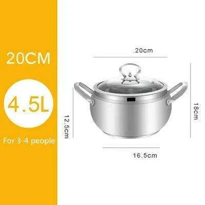 Premium Stainless Steel Cooking Pot Set - Essential Cookware for Gourmet Soups and More - Très Elite