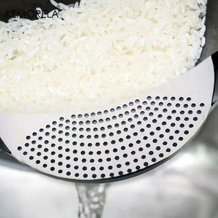 Premium Stainless Steel Drainer Pot with Baffle - Essential Kitchen Tool for Effortless Water Drainage - Très Elite