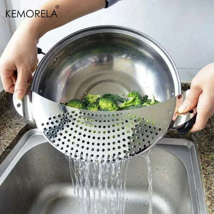 Premium Stainless Steel Drainer Pot with Baffle - Essential Kitchen Tool for Effortless Water Drainage - Très Elite