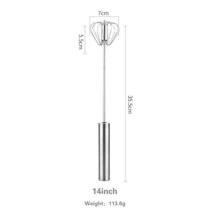 Premium Stainless Steel Egg Beater with Integrated Egg Holder - Essential Culinary Companion - Très Elite