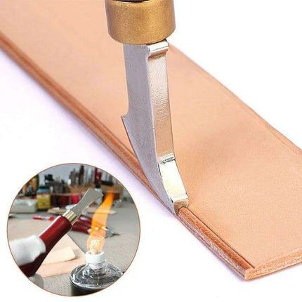 Premium Stainless Steel Leathercraft Tool Kit with Precision Edge and Wire Embedding Feature - Très Elite