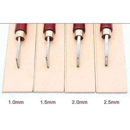 Premium Stainless Steel Leathercraft Tool Kit with Precision Edge and Wire Embedding Feature - Très Elite