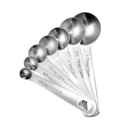 Premium Stainless Steel Measuring Tools Set with Salt Spoon - Essential for Every Kitchen - Très Elite