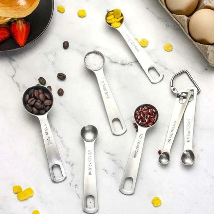 Premium Stainless Steel Measuring Tools Set with Salt Spoon - Essential for Every Kitchen - Très Elite