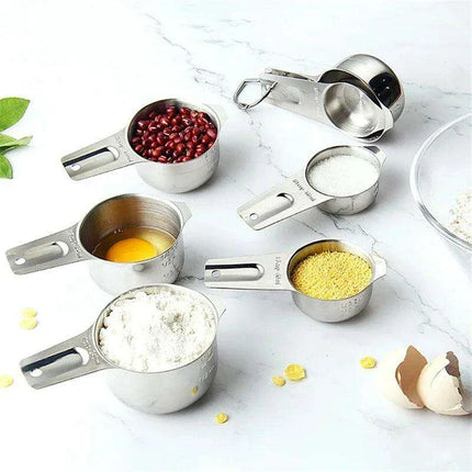 Premium Stainless Steel Measuring Tools Set with Salt Spoon - Essential for Every Kitchen - Très Elite