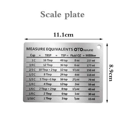 Premium Stainless Steel Measuring Tools Set with Salt Spoon - Essential for Every Kitchen - Très Elite