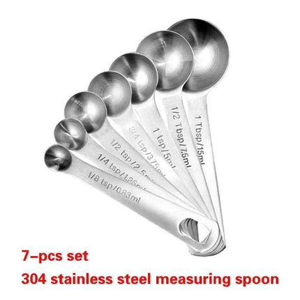 Premium Stainless Steel Measuring Tools Set with Salt Spoon - Essential for Every Kitchen - Très Elite