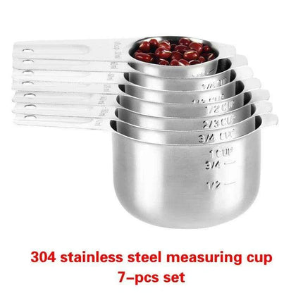 Premium Stainless Steel Measuring Tools Set with Salt Spoon - Essential for Every Kitchen - Très Elite