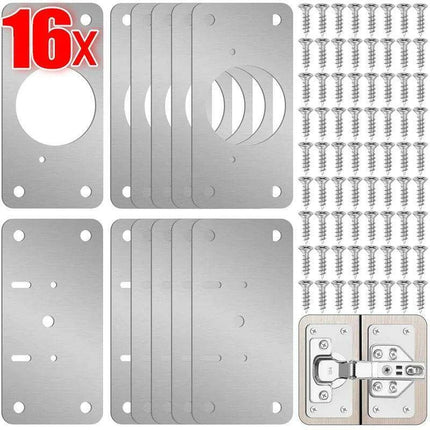 Premium Stainless Steel Silver Hinge Repair Solution for Furniture and Cabinet Revitalization..