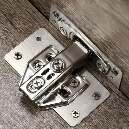 Premium Stainless Steel Silver Hinge Repair Solution for Furniture and Cabinet Revitalization..