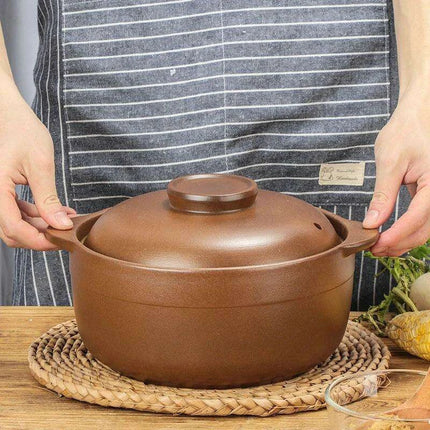 Premium Unglazed High-Temperature Clay Casserole Pot - Très Elite