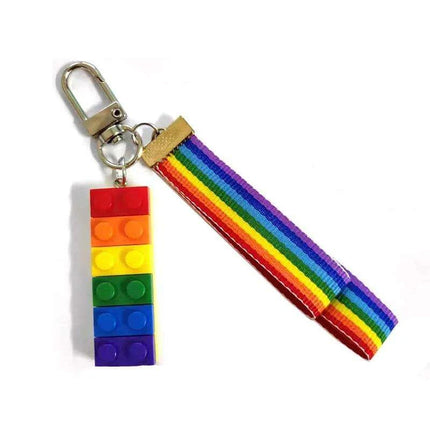 Prideful Spectrum Brick Keychain - Colorful Accessory for LGBTQ+ Celebration - Très Elite