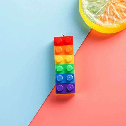 Prideful Spectrum Brick Keychain - Colorful Accessory for LGBTQ+ Celebration - Très Elite