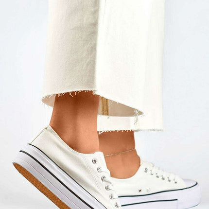Primo Beige Textile Women's Sneakers - Très Elite