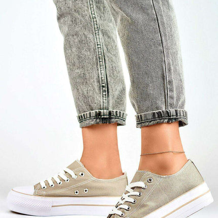 Primo Beige Textile Women's Sneakers - Très Elite