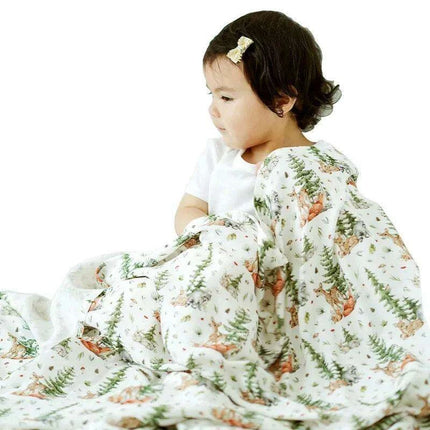 Print Bamboo Cotton Muslin Swaddle Blankets for Newborns - Très Elite