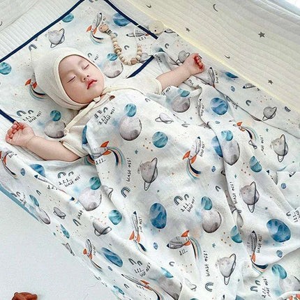 Print Bamboo Cotton Muslin Swaddle Blankets for Newborns - Très Elite