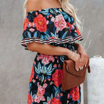 Printed One-Shoulder Dress for Fashion-Forward Affairs - Très Elite