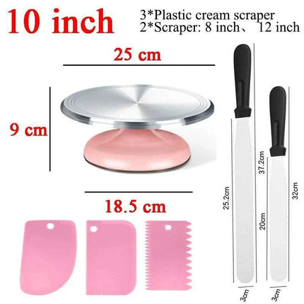 Professional Baker's Essential 10" Cake Decorating Turntable - Très Elite