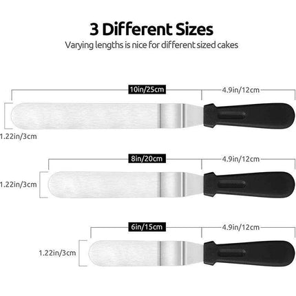 Professional Culinary Stainless Steel Spatula Set for Baking Perfection - Très Elite