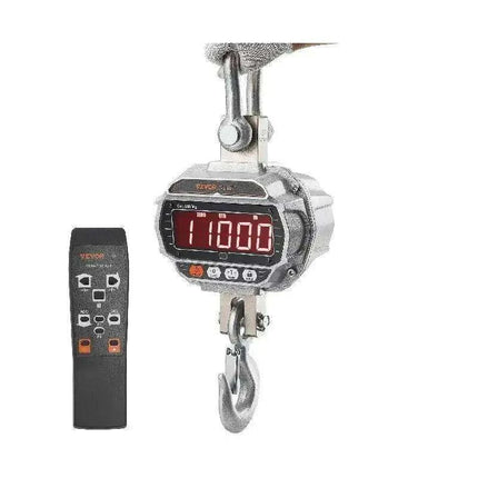Professional Heavy-Duty Digital Crane Scale with Remote Control and High-Visibility LED Display - Weighing Capacity up to 11,000 lb - Très Elite