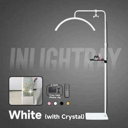 Professional LED Nail Salon Lamp with Remote Control and Built-in Metal Tray for Enhanced Beauty Treatments..