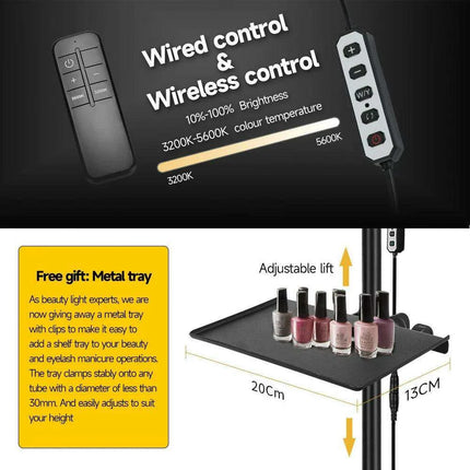 Professional LED Nail Salon Lamp with Remote Control and Built-in Metal Tray for Enhanced Beauty Treatments - Très Elite