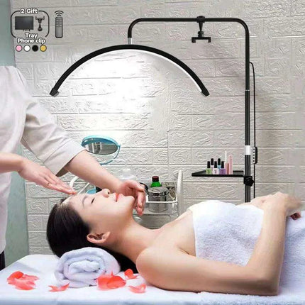 Professional LED Nail Salon Lamp with Remote Control and Built-in Metal Tray for Enhanced Beauty Treatments - Très Elite