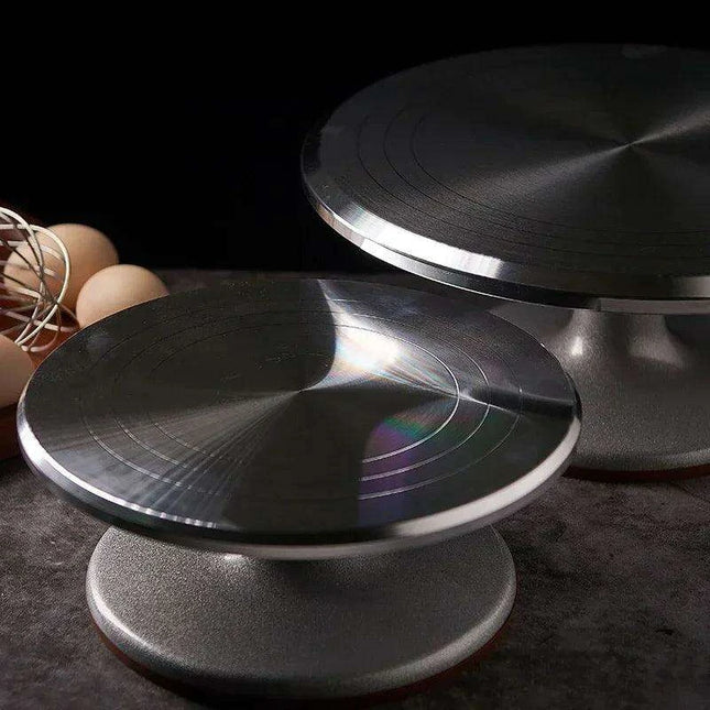 Professional Stainless Steel Cake Decorating Turntable Kit with Mold for Impressive Creations - Très Elite