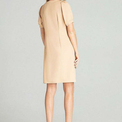 Puffed Sleeve Checkered Midi Dress with Elegant Square Neck - Très Elite