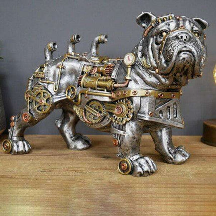Punk Dog Resin Mechanical Sculpture - Unique Punk Vibe Animal Ornament - Très Elite