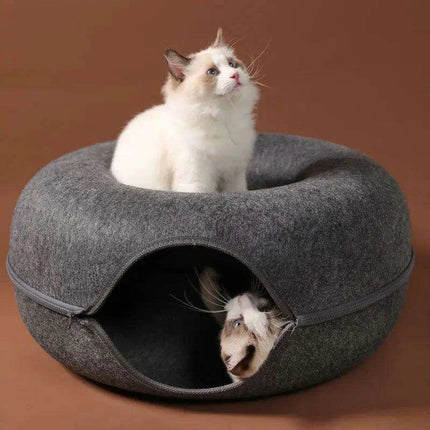 Purrfect Play & Rest Tunnel Bed - Interactive Cat Retreat - Très Elite