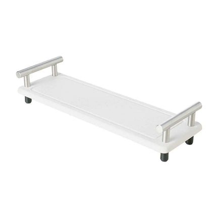 Quick Dry Stainless Steel Bathroom Sink Organizer with Soap and Sponge Holder - Très Elite
