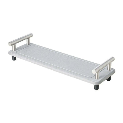 Quick Dry Stainless Steel Bathroom Sink Organizer with Soap and Sponge Holder - Très Elite